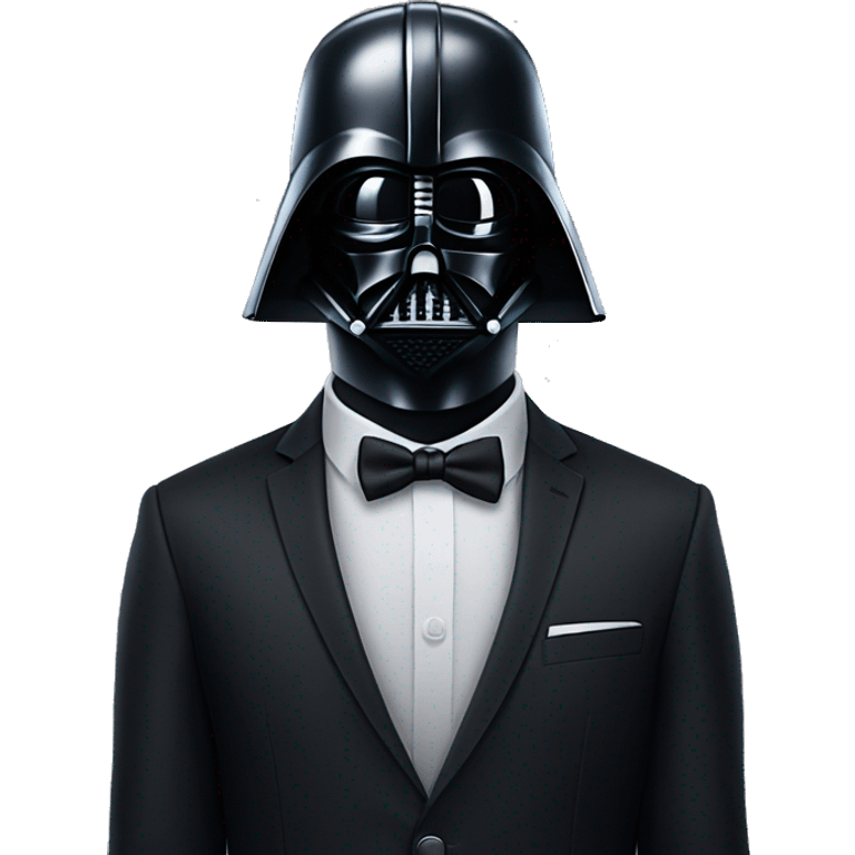 darth vader helmet on confident man in suit  emoji