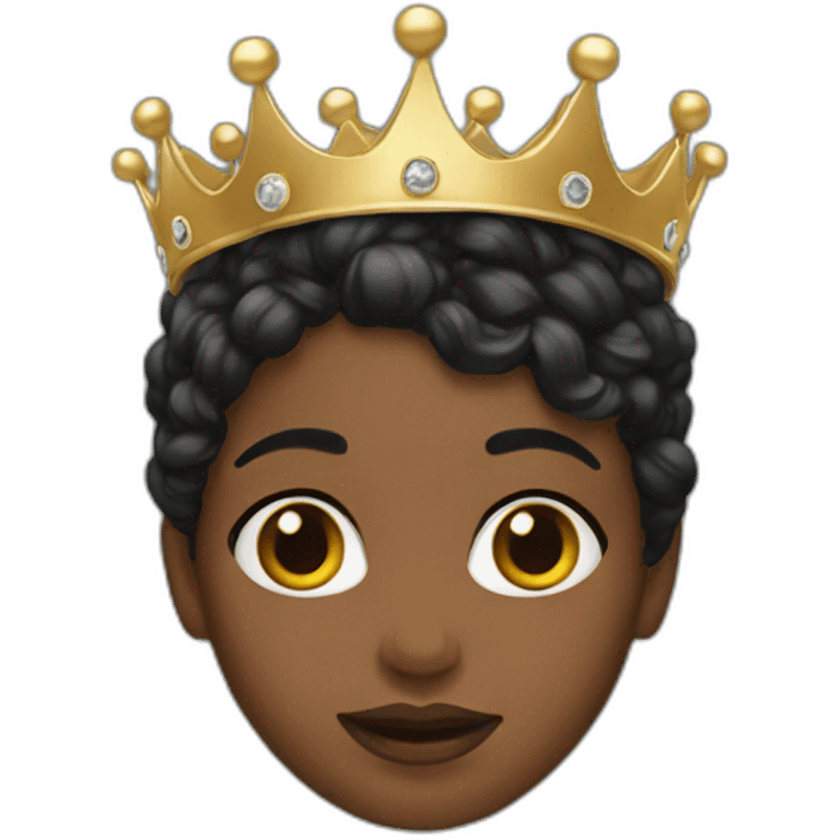 Black women crown emoji