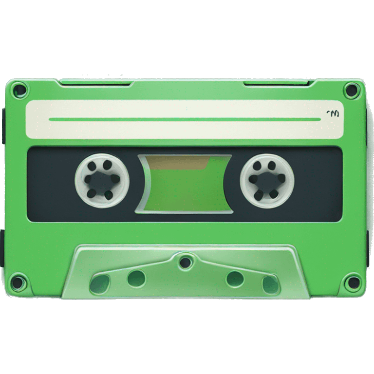 green vintage cassette tape emoji