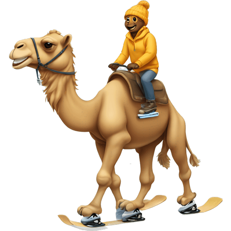 camel skating on ice emoji