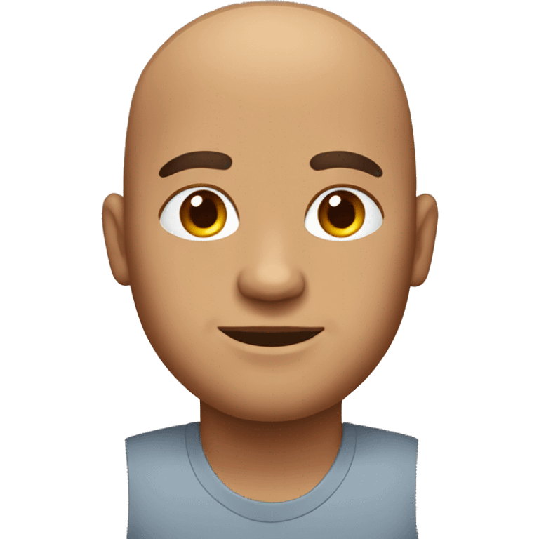 Bald brown skin fat man emoji