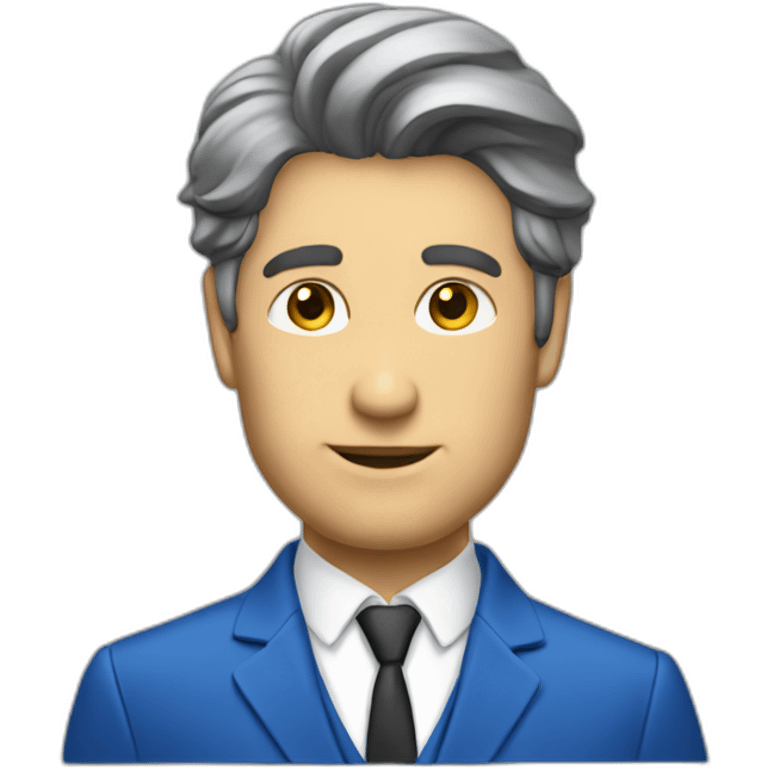 Posh-man-with-blue-suit-offering-goldbar emoji