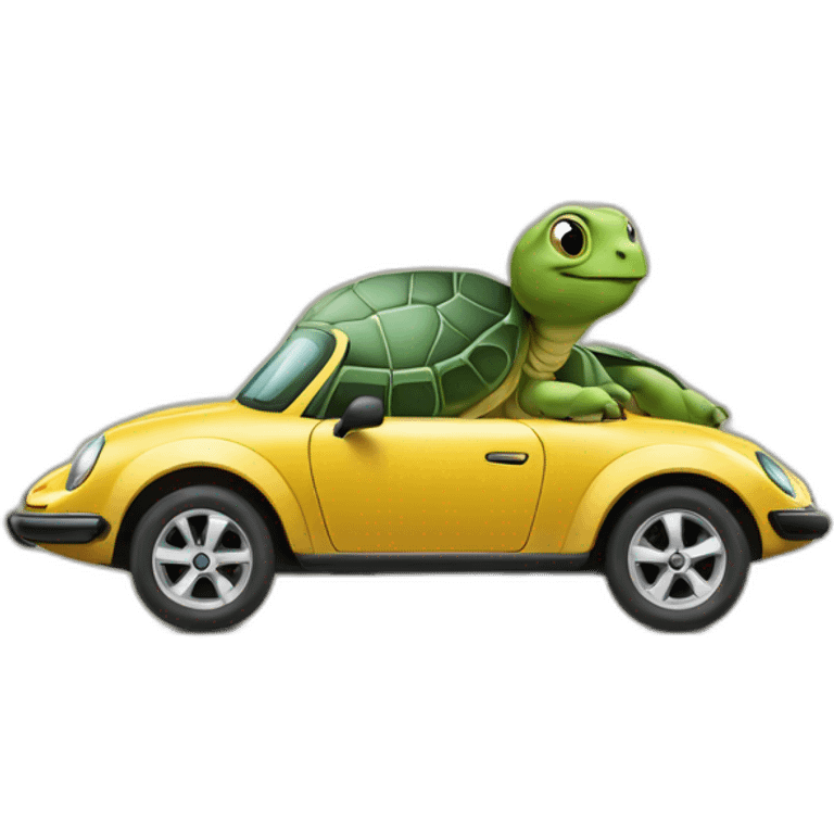 Tortue dans une voiture emoji