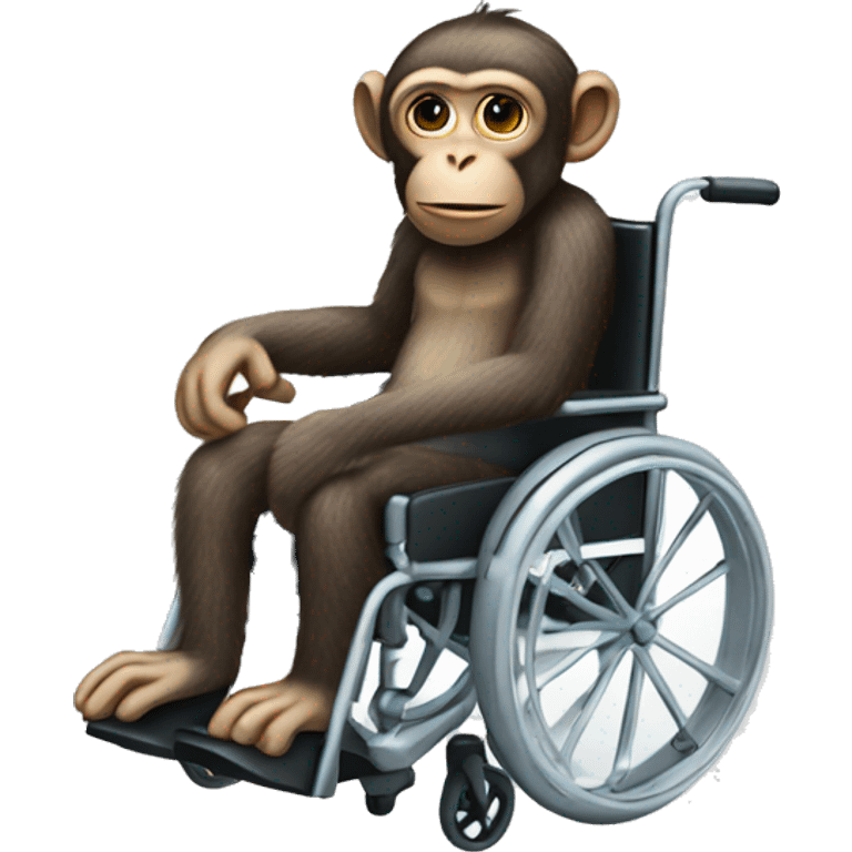 Monkey in a wheelchair  emoji