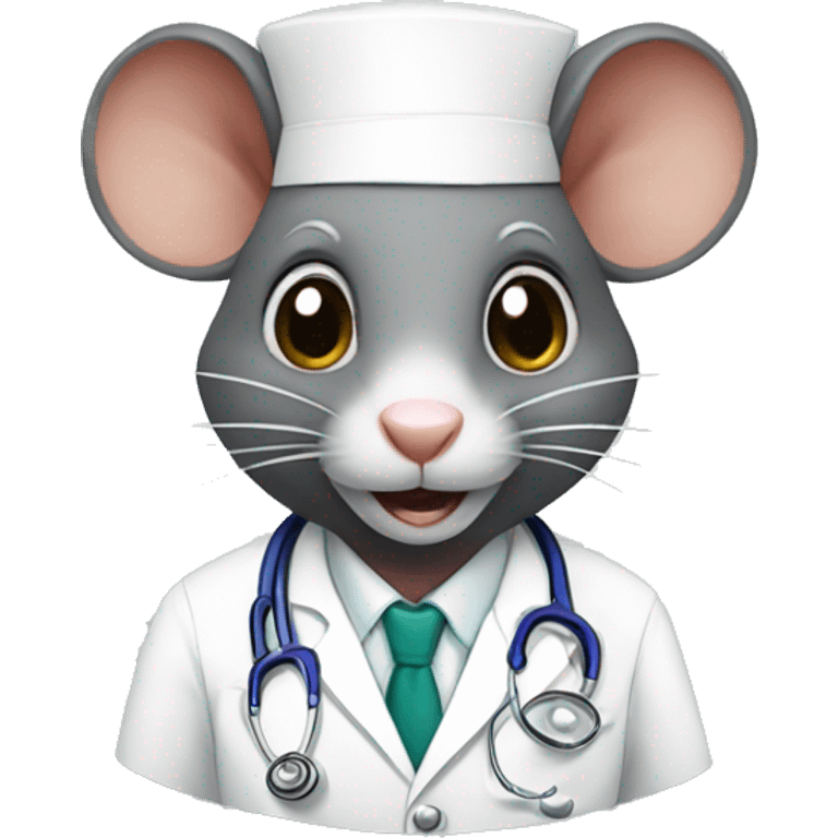 A doctor rat emoji