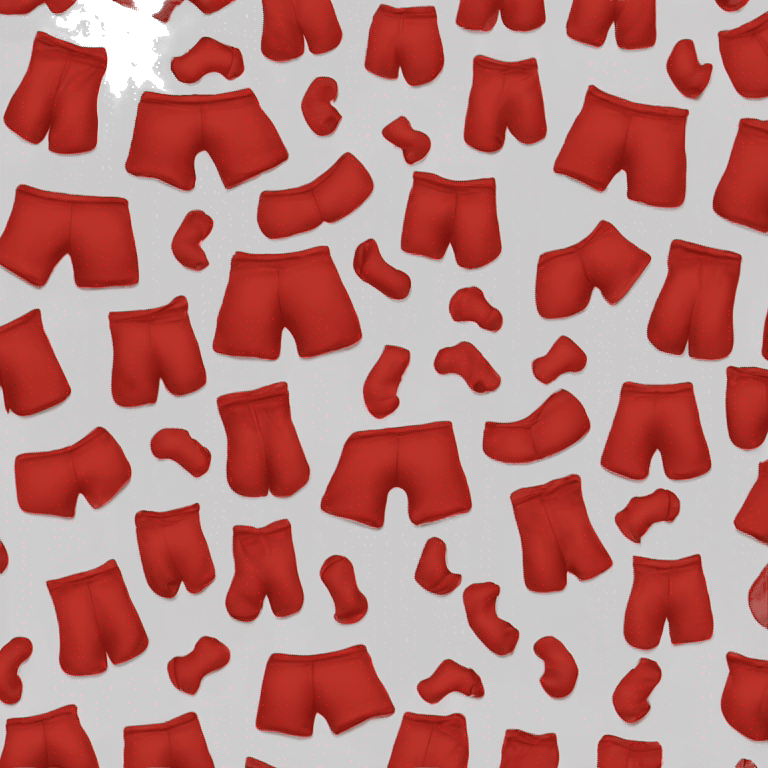 red underwear covered in question marks emoji