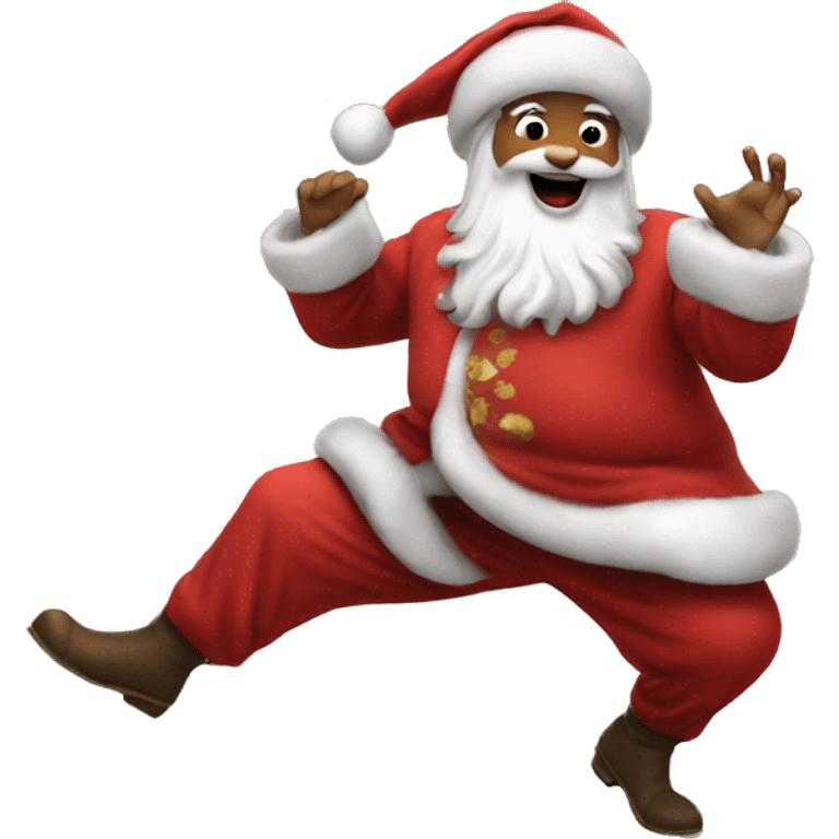 Santa Claus dancing emoji