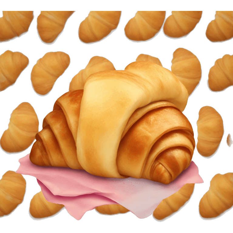 Croissant with ham and cheese  emoji