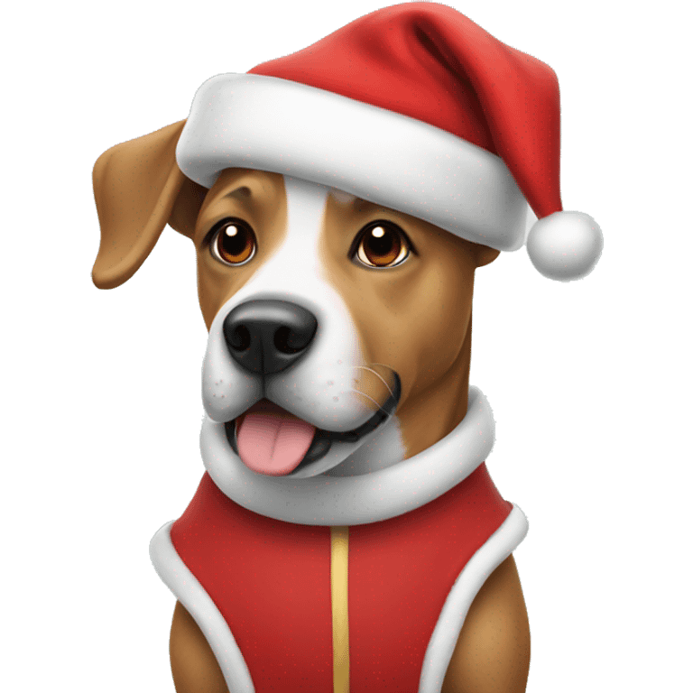 Dog wearing Santa costume  emoji