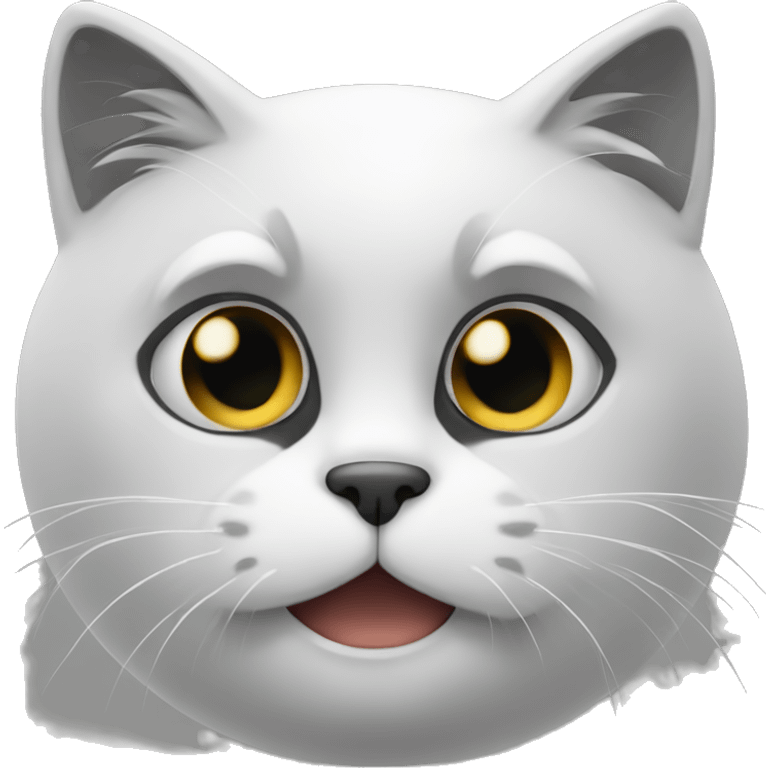 Gato blanco y negro  emoji