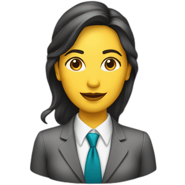 mujer con corbata emoji