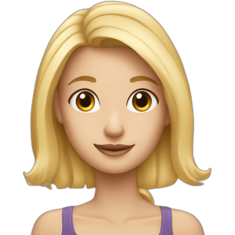 une blonde a quattre pattes emoji