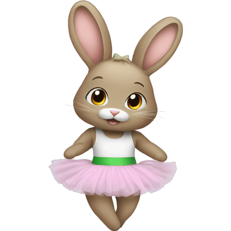 Bunny wearing a tutu emoji