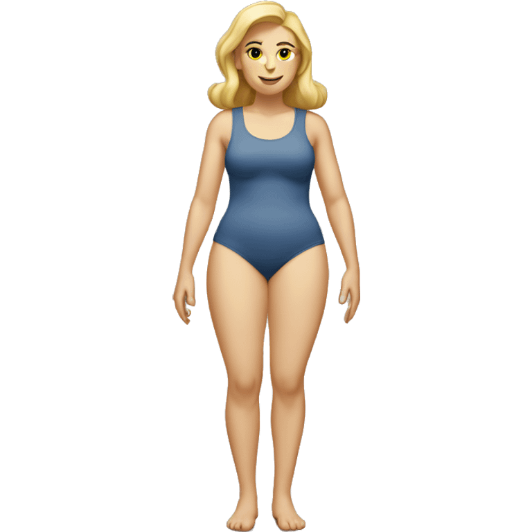 Caucasian lady with disproportionately large hips  emoji