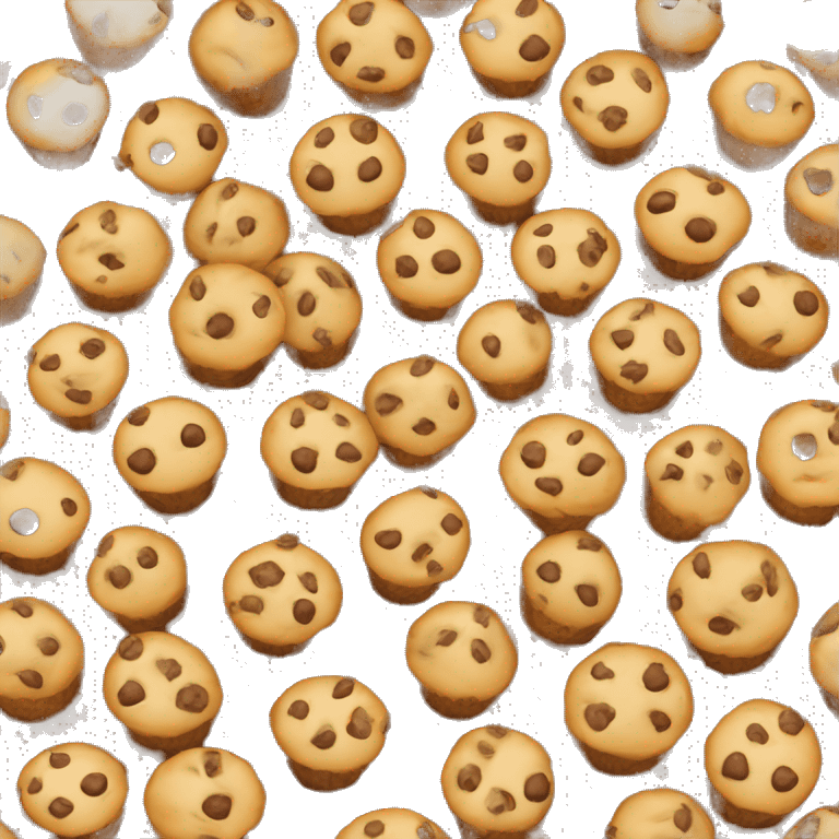 Chocolate chip muffin emoji