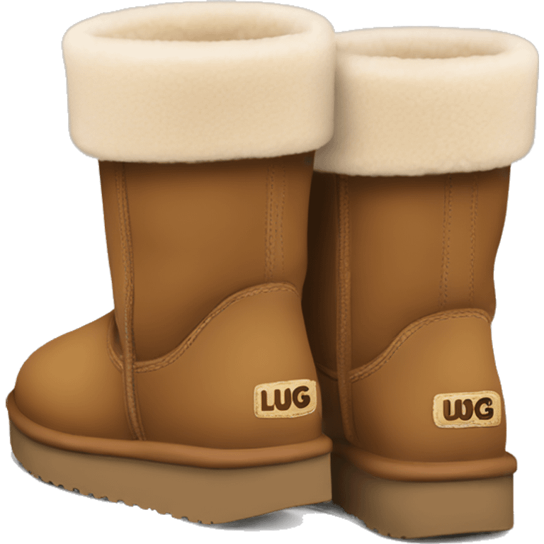 very short UGG boot with platform bottom emoji