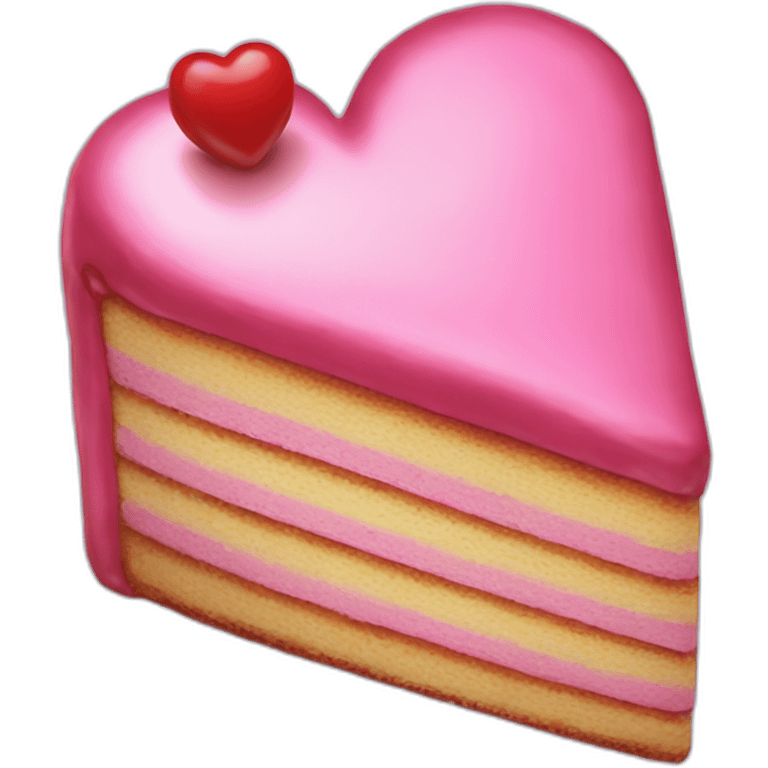 Heart-shaped cake emoji