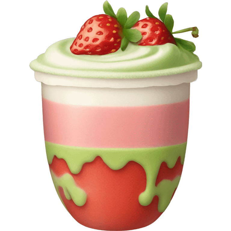 strawberry matcha latte emoji