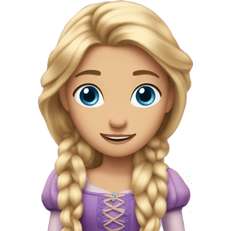 Rapunzel with blue eyes emoji