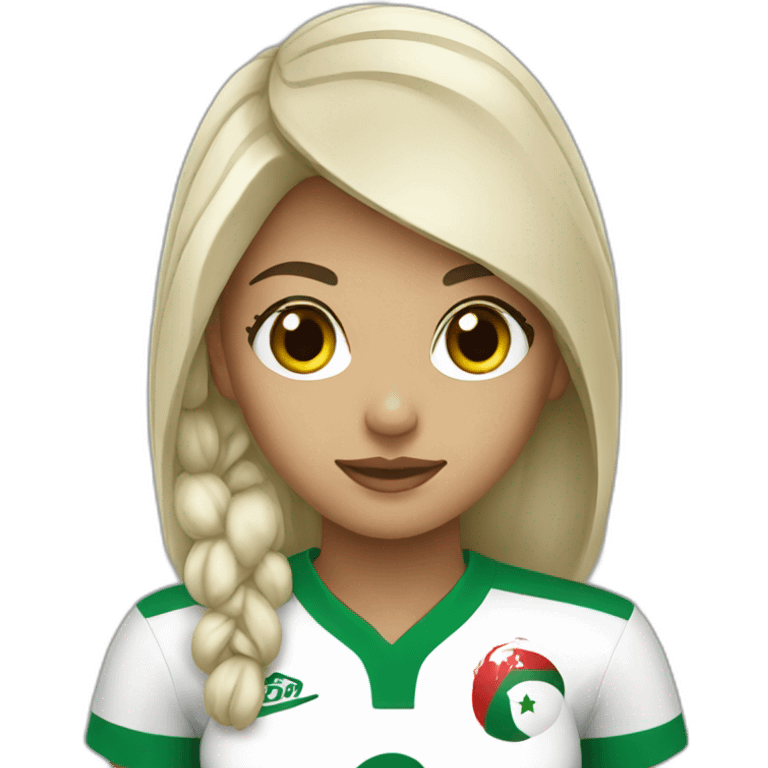 Woman with Algeria jersey emoji