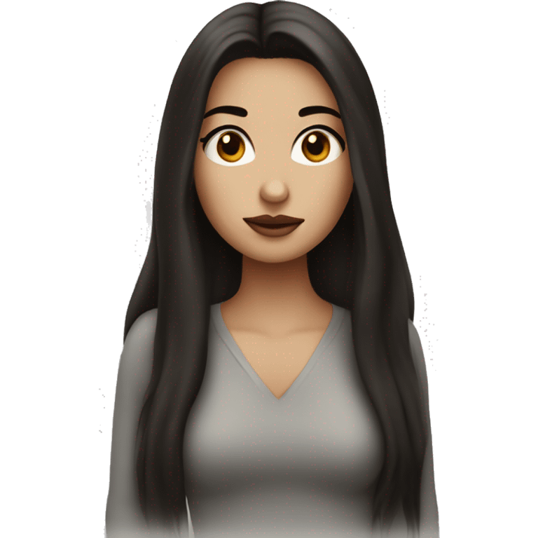 Birthday girl with long dark hair and white skin brown lips and dark eyes , 39 years emoji