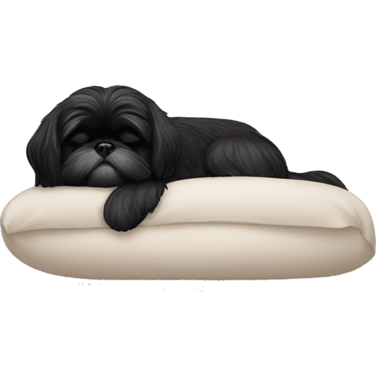 black shih tzu sleeping emoji