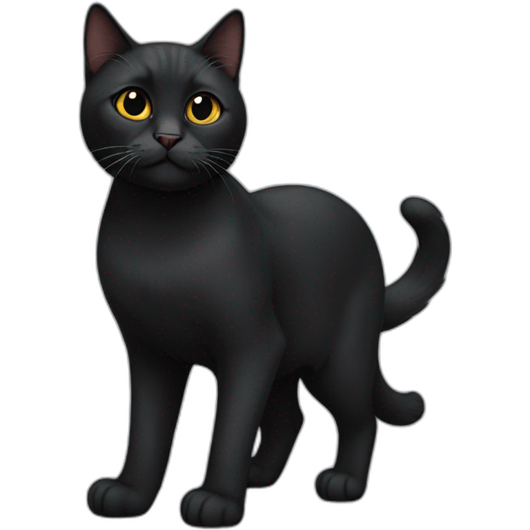 black scottish straight cat emoji