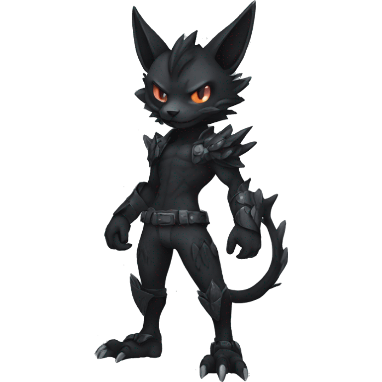 cool edgy dark-themed animal hybrid Fakemon full body emoji