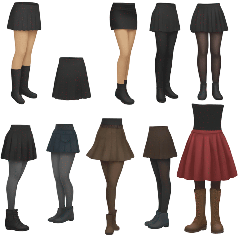 Tights boots and skirt  emoji