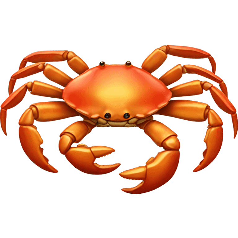 Shiny crab emoji