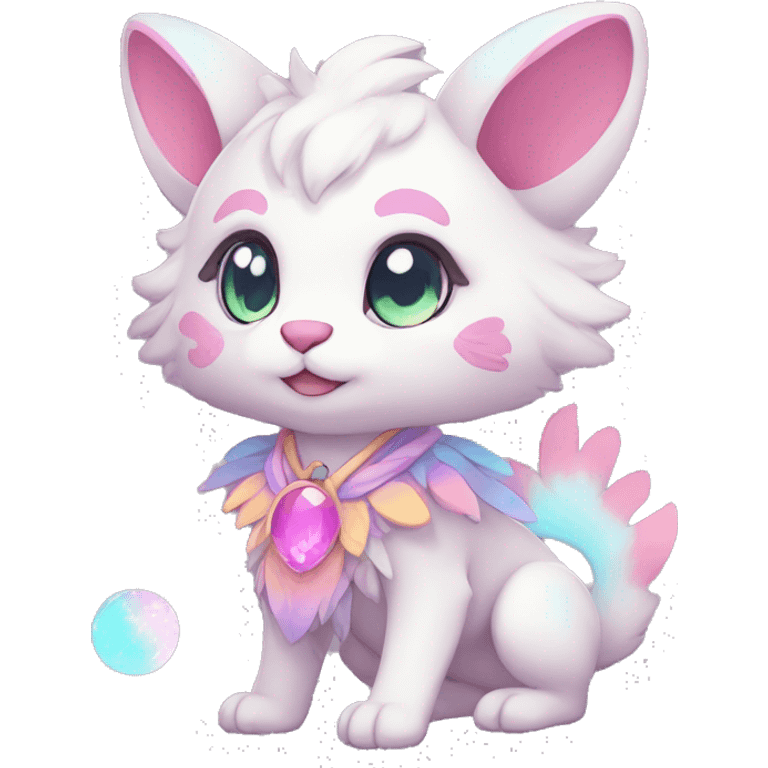 Kawaii bright fantasy ethereal anthro fursona Fakemon emoji