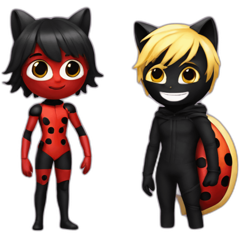 Ladybug and chat noir emoji