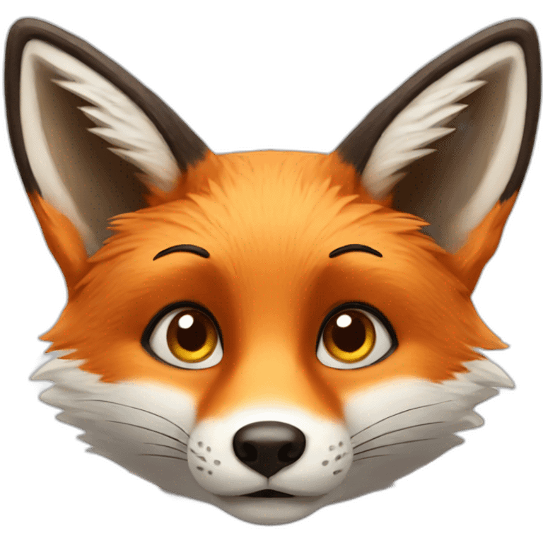 fox looking curious emoji