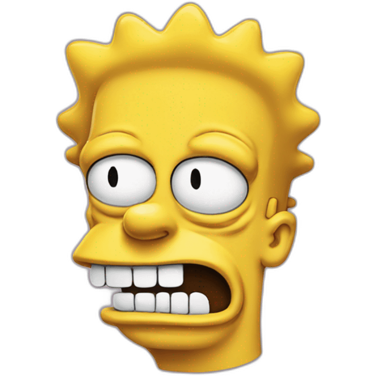 Bart simpson face emoji