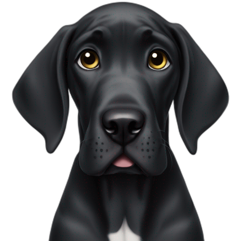 black great dane puppy emoji