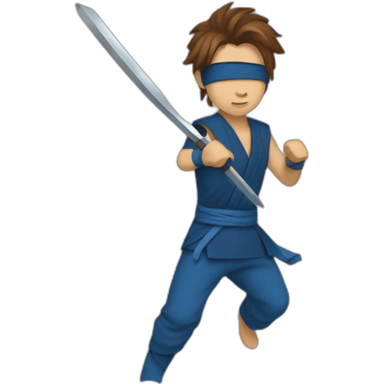 ninja,barefoot,blue-sleeveless-outfit,brown-hair,running-to-the-right,slashing-sword emoji