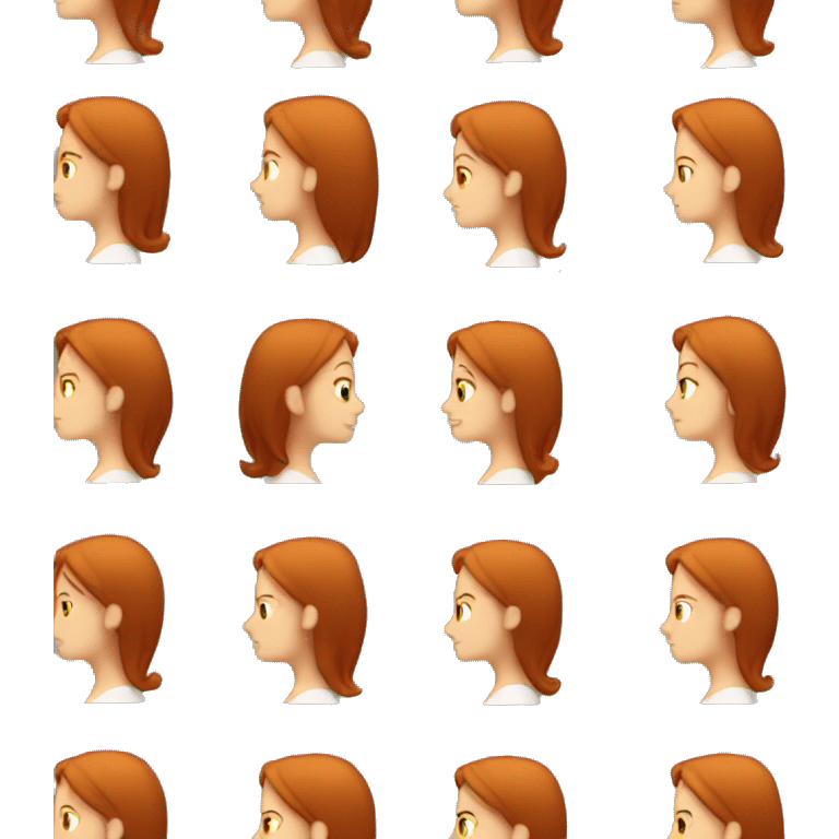 redhead woman side profile  emoji