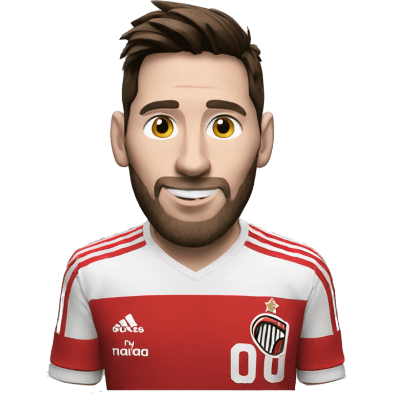 messi con camiseta de river plate emoji