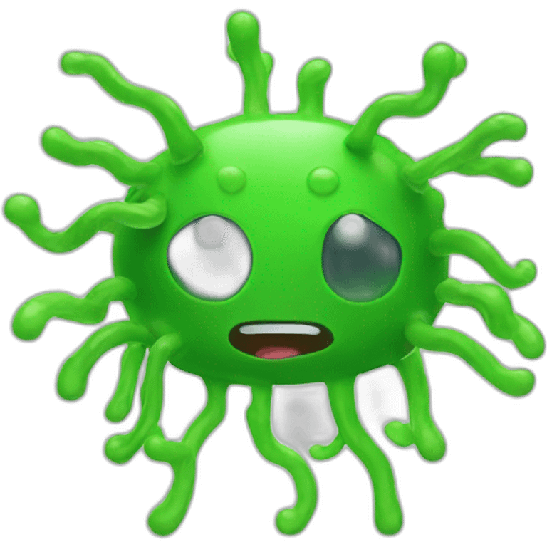 Bacteria on head emoji