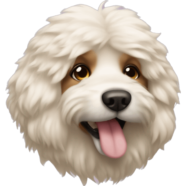 Coquette fluffy dog emoji