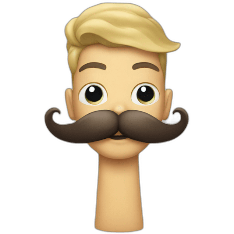 Wild mustache with hands emoji