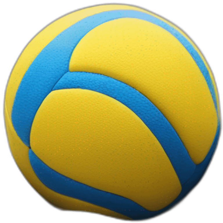 Ball volley Yellow and blue on a Beach  emoji