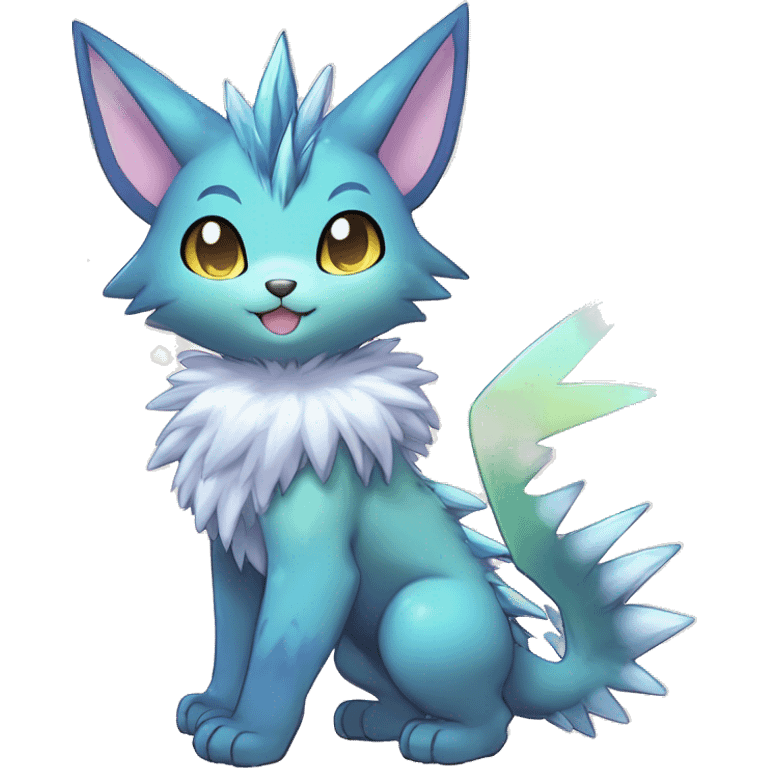 Anthro Scalie Spiky Cool Edgy Magical Shiny Colorful Pastel Sparkle Anime Chibi Fantasy-Animal-Fakémon-Pokémon-Hybrid Fur Sona Aesthetic Trending Style Full Body emoji