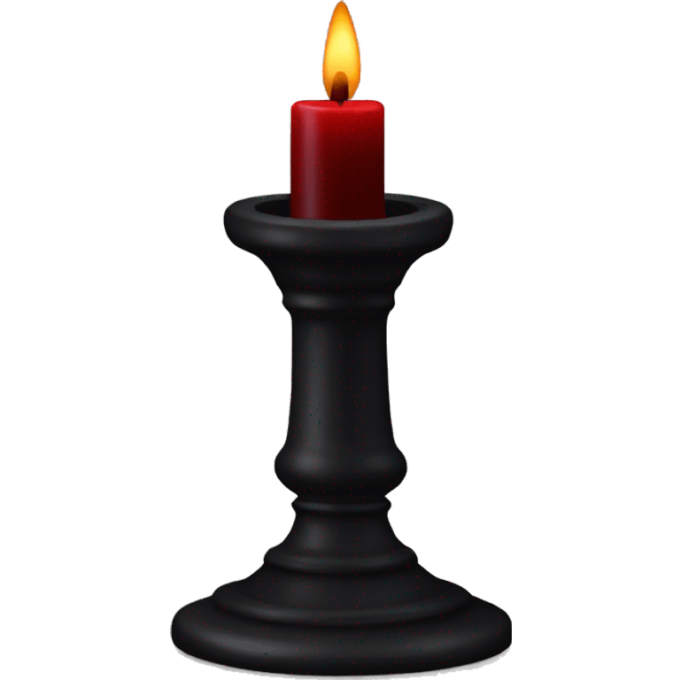 Black Candlestick with dark red candle emoji