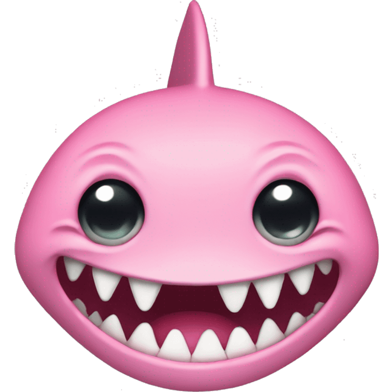 a pink shark with no teeth emoji