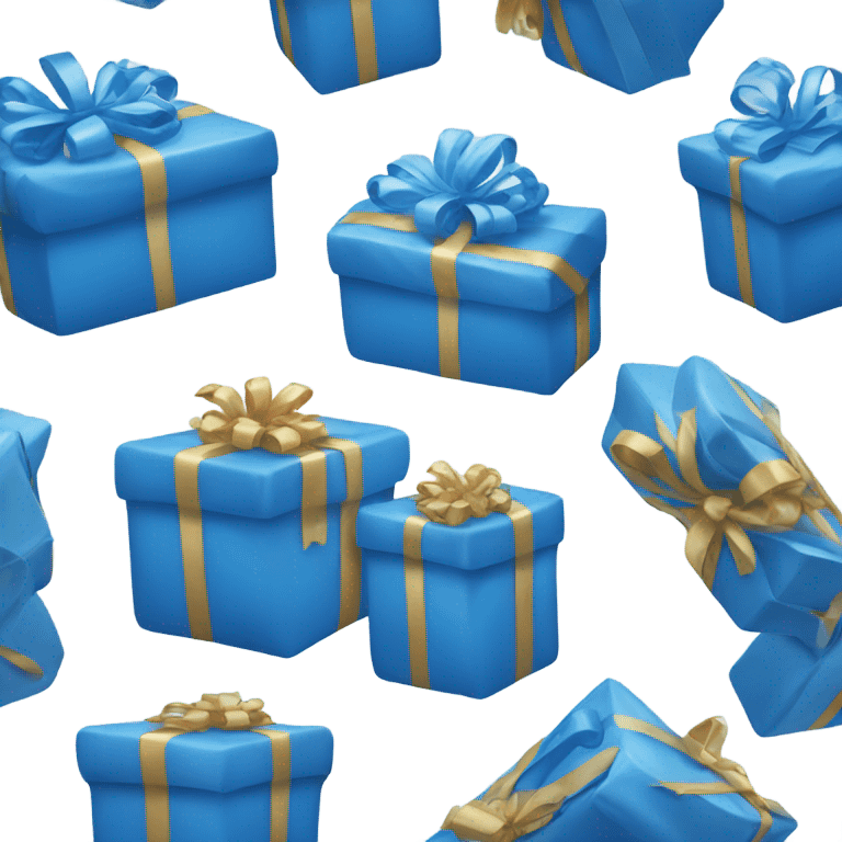 Blue Christmas presents emoji