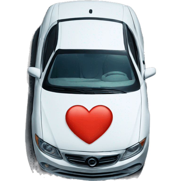 Heart on a car emoji