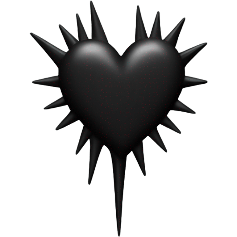 Black heart with spikes emoji