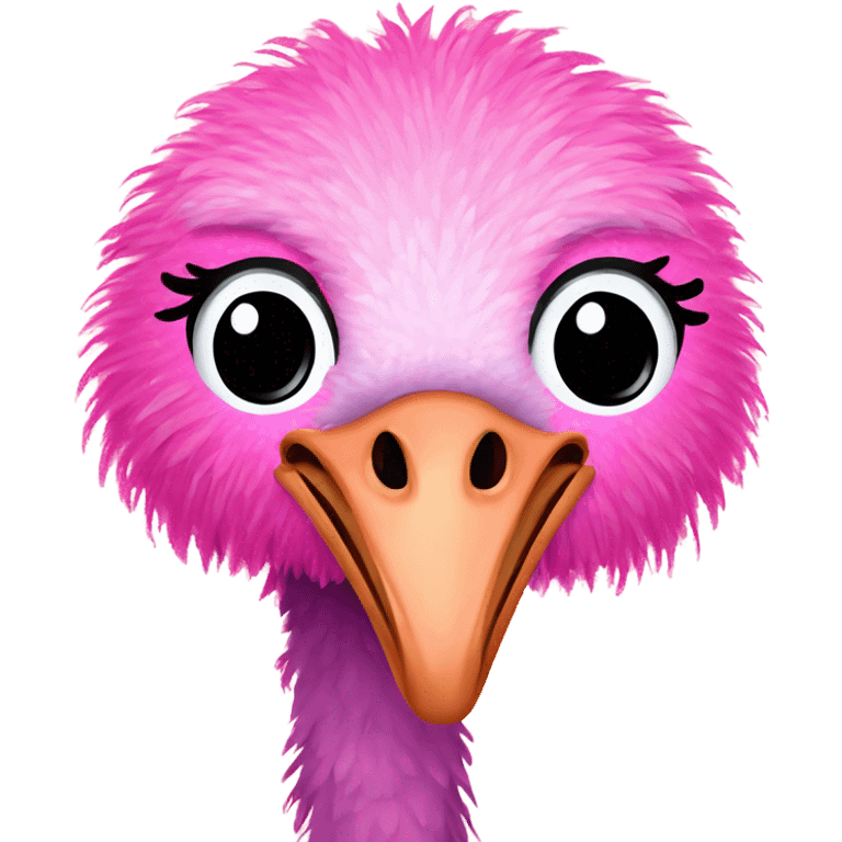 Pink ombre ostrich with glitter  emoji