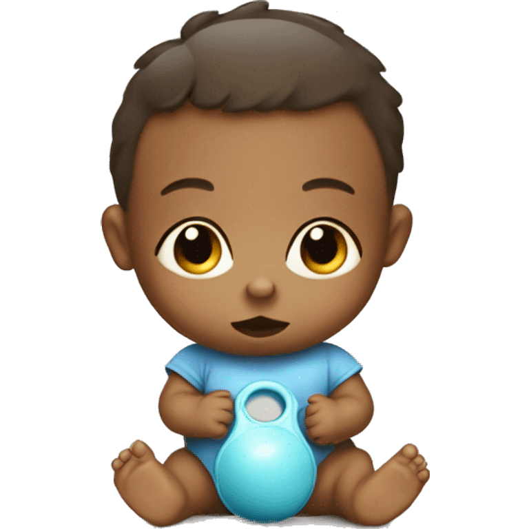 baby boy with pacifier emoji